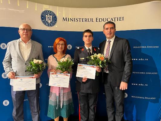 Read more about the article Ștefan Dediu, singurul elev militar premiat internațional la AcadNet 2022